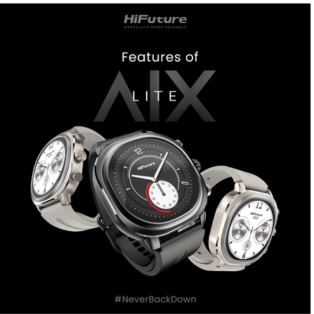 สมาร์ทวอทช์ HIFUTURE AIX LITE มีฟีเจอร์ AI หน้าจอ AMOLED 1.43 นิ้ว สีทองแชมเปญ_1